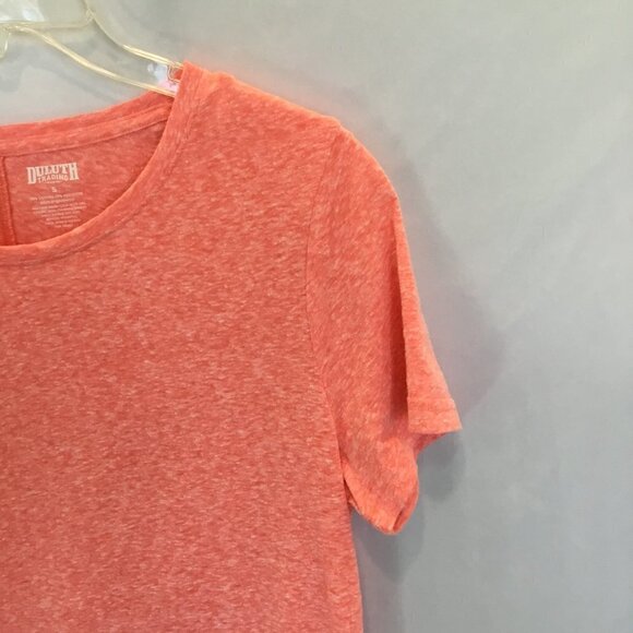 Duluth Trading Co Tee Short Sleeve Pullover Crew Neck Orange Women's Size Small - Picture 6 of 7